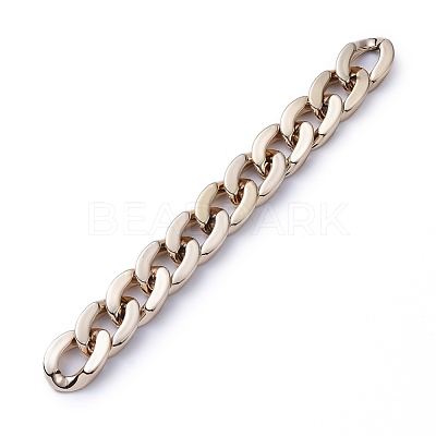 Handmade CCB Plastic Curb Chains AJEW-JB00633-1