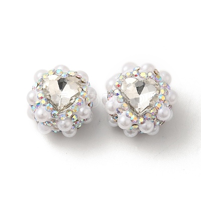 Polymer Clay Rhinestone Beads RGLA-D050-04D-1