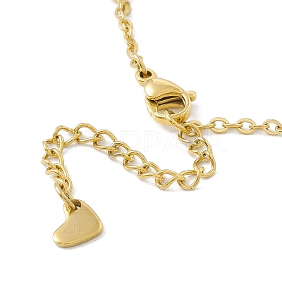 PVD Vacuum Plating 304 Stainless Steel Butterfly Link Anklet with Cable Chains for Women STAS-E001-16G-1