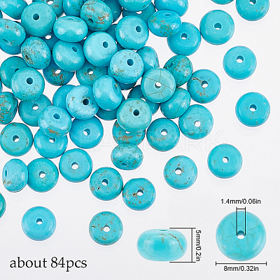 1 Strand Natural Howlite Beads Strands TURQ-SC0001-26C-1