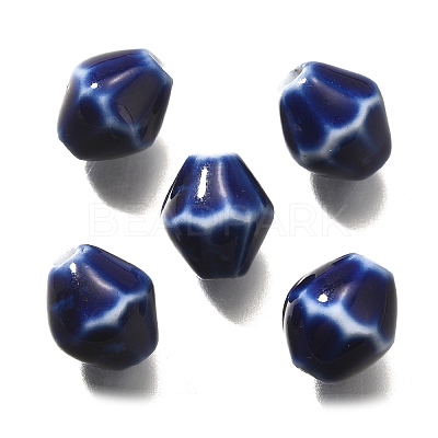 Vintage Style Glazed Ceramic Porcelain Beads PORC-H013-01-18-1