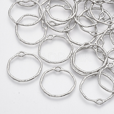 Alloy Open Back Bezel Pendants PALLOY-S121-82C-P-1