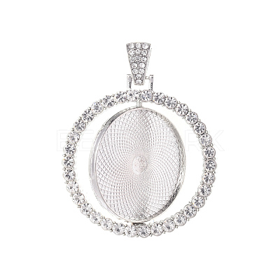 Alloy Pendant Cabochon Settings LS-PALLOY-S107-005P-RS-1