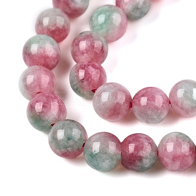 Dyed Natural White Jade Beads Strands G-T138-6mm-210-12-1