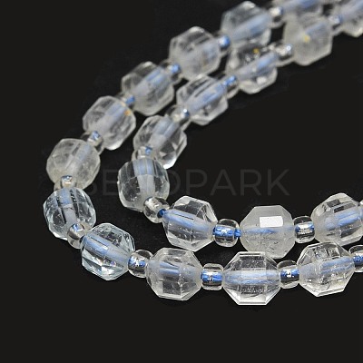Natural White Topaz Beads Strands G-O201B-30-1
