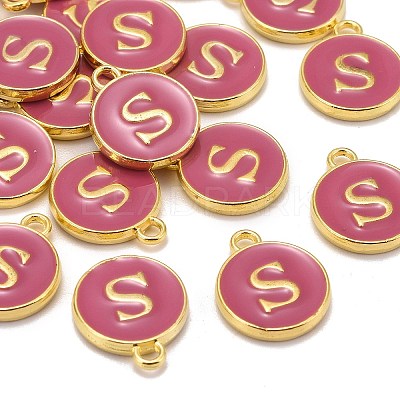 Golden Plated Alloy Enamel Charms LS-ENAM-S118-08S-1
