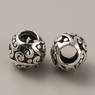 Tibetan Style Alloy European Beads FIND-TAC0002-065B-02-1