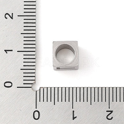 Tarnish Resistant 201 Stainless Steel European Beads STAS-M058-01T-P-1