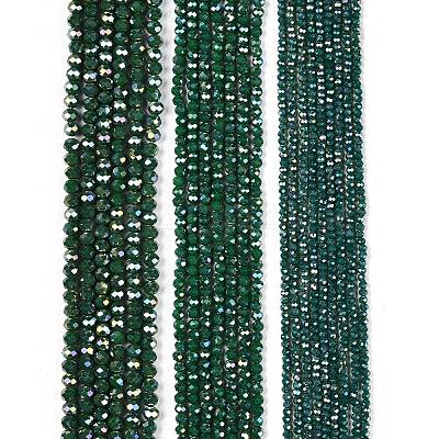 Electroplate Glass Beads Strands EGLA-A044-P2mm-B09-1