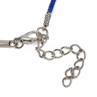 Braided Waxed Cotton Cord Necklace Making MAK-YWC0001-01P-M1-1
