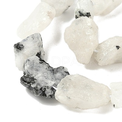 Raw Rough Natural Rainbow Moonstone Beads Strands G-M453-D03-1