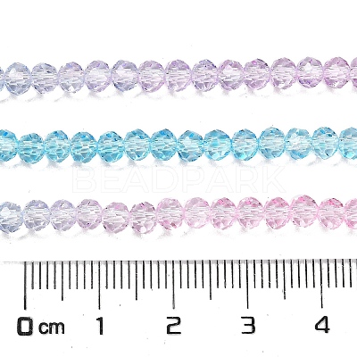 Transparent Painted Glass Beads Strands X1-DGLA-A034-T4mm-A22-1