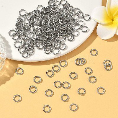 Tarnish Resistant 304 Stainless Steel Open Jump Rings X-STAS-E067-09-8mm-1