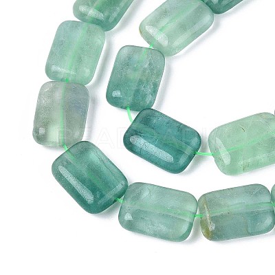 Natural Green Fluorite Beads Strands G-T142-63-1