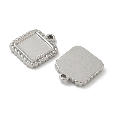 304 Stainless Steel Pendant Cabochon Settings STAS-D127-01P-1