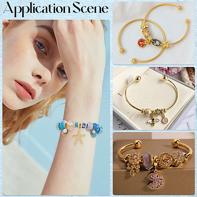6Pcs Rack Plating Brass Cuff Bangle Making KK-BBC0013-98-1