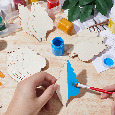 Animal Theme Unfinished Blank Wooden Pendants Set for Painting Arts WOOD-WH0124-26G-1
