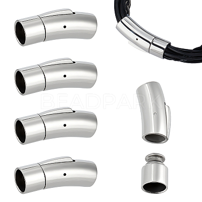 6Pcs 304 Stainless Steel Watch Band Clasps STAS-UN0058-20-1