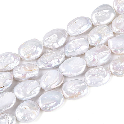 Natural Baroque Keshi Pearl Beads Strands PEAR-S020-T10-01-1