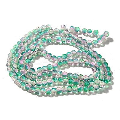 Crackle Glass Beads Strands CCG-C002-6mm-07-1