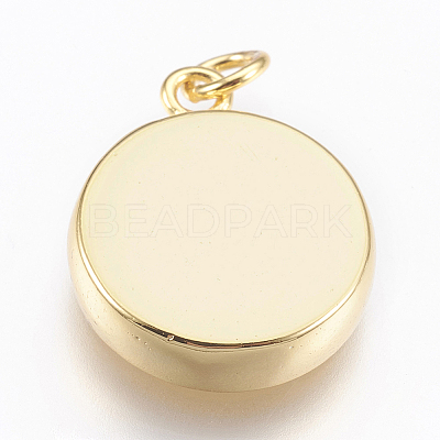 Brass Pendant Cabochon Settings LS-KK-P146-08G-1