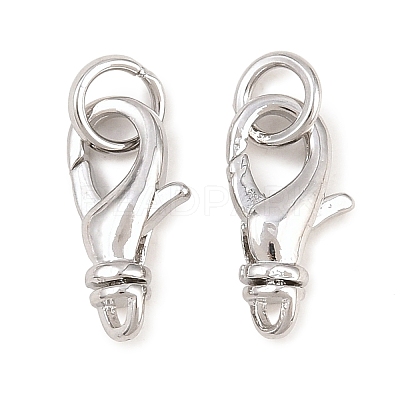 Brass Lobster Claw Clasps KK-H287-08A-P-1