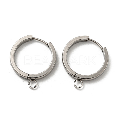 Tarnish Resistant 201 Stainless Steel Huggie Hoop Earrings Findings STAS-A167-01P-P-1