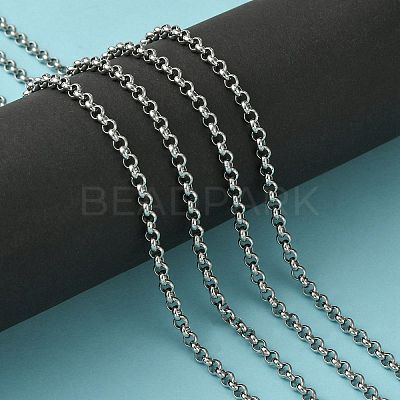 Tarnish Resistant 304 Stainless Steel Rolo Chains STAS-M032-42P-3.8mm-1