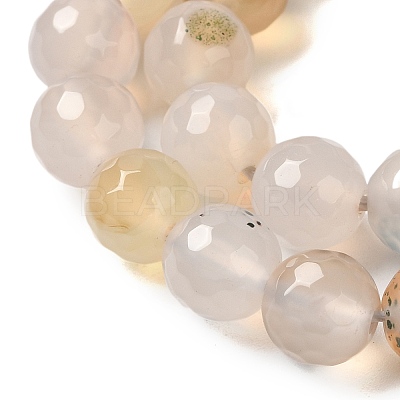 Dyed & Heated Natural Agate Beads Strands G-P539-D01-01-1