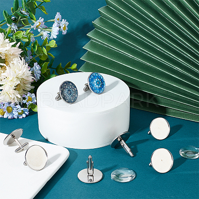 Blank Dome Cufflinks Making Kit DIY-UN0005-24-1