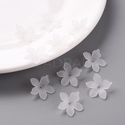 Frosted Acrylic Bead Caps X-MACR-S371-05A-701-1