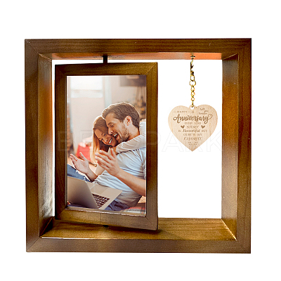 Double Sided Wooden Rotating Photo Frames with DIY Lovers
Heart DJEW-WH0056-005-1