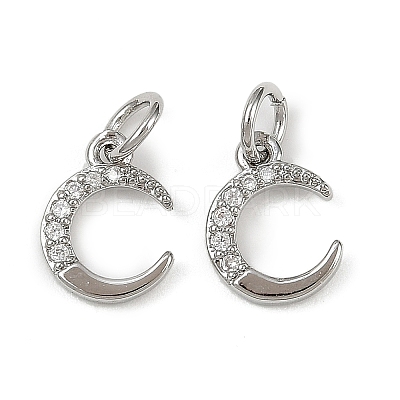 Brass Micro Pave Cubic Zirconia Pendants KK-R230-01P-1