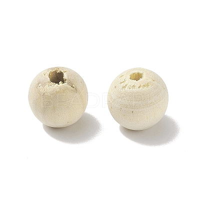 (Defective Closeout Sale: Spotted) Unfinished Natural Wood Beads WOOD-XCP0001-57-1