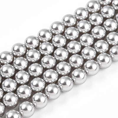 Baking Paint Pearlized Glass Pearl Bead Strands HY-N002-5mm-A03-1