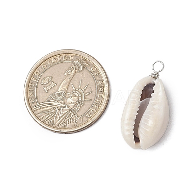 Natural Mixed Shell Pendants PALLOY-JF03799-1