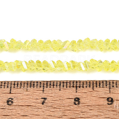 Electroplate Transparent Glass Beads Strands EGLA-Q139-01A-A16-1