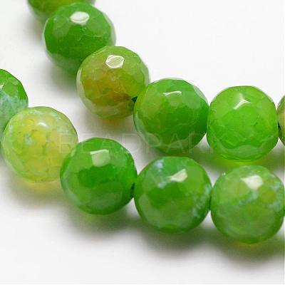Natural Agate Bead Strands G-K166-07F-6mm-1