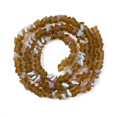 Frosted Transparent Glass Beads Strands GLAA-N054-4mm-05-1