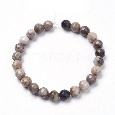 Natural Silver Leaf Jasper Beads Strands G-K181-4mm-O01-1