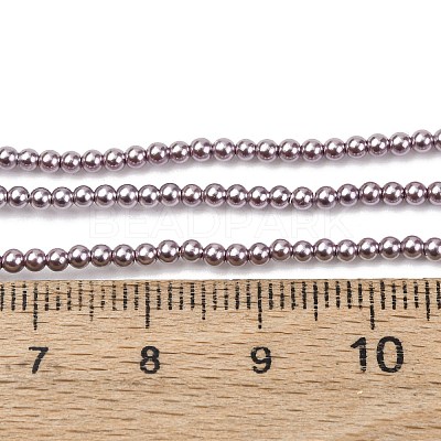 Electroplated Shell Pearl Beads Strands BSHE-G041-2mm-02-1