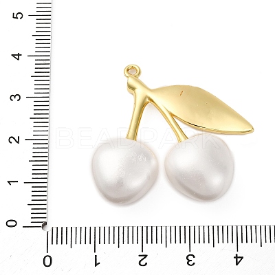 Brass & Plastic Cherry Pendants KK-I276-18G-1