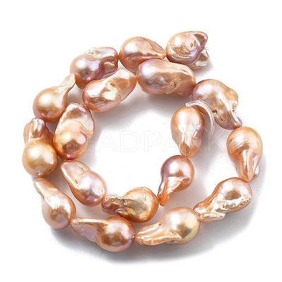 Natural Nucleated Pearl Beads Strands PEAR-B004-15C-04E-1