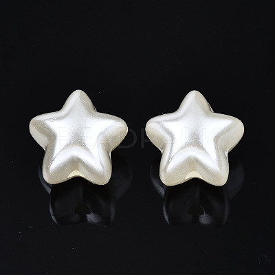 ABS Plastic Imitation Pearl Beads OACR-N008-126-1