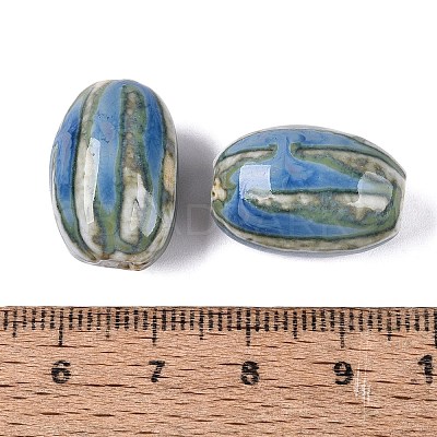 Vintage Handmade Porcelain Beads PORC-Q006-10J-1