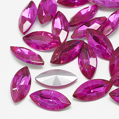 Pointed Back Glass Rhinestone Cabochons RGLA-T083-3x6mm-09-1