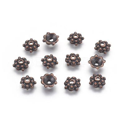 Tibetan Style Alloy Caps RLF0664Y-1