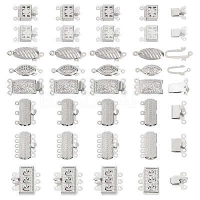 304 Stainless Steel Box Clasps FIND-PH0020-90-1
