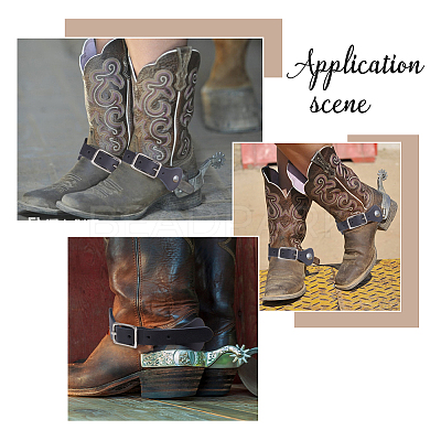2 Pairs Leather Spur Straps FIND-FH0011-13-1