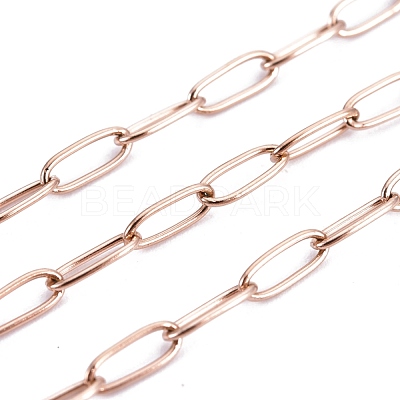 Ion Plating(IP) 304 Stainless Steel Paperclip Chains CHS-F010-01B-RG-01-1
